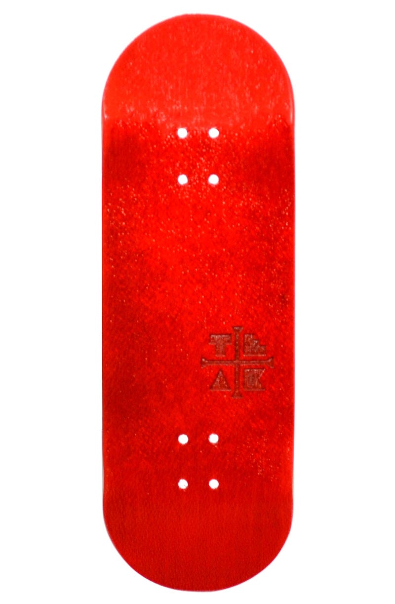 Teak Tuning 32mm Pro Fingerboard Complete - Fully Assembled with Pro Level Components - Pro Shaped Wooden Deck (32x97mm), UltraSpin Bearing Wheels, Prodigy Gen2 Trucks - The Crimson Classic - Image 3